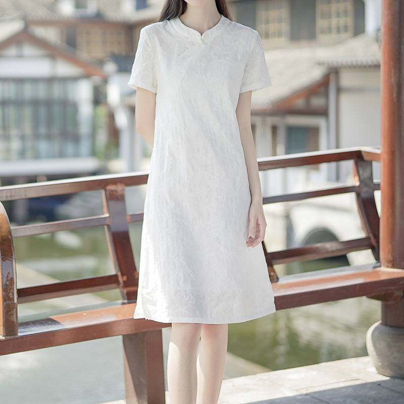 夏季新款2023年小个子白色茶裙子