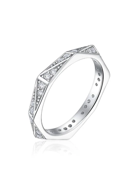 欧美热销婚戒s925银满圈排钻锆石戒指一圈浑身戒满钻纯银排戒