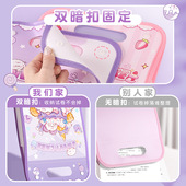 A4手提文件夹试卷袋风琴包甜品猫咪可爱多层大容量小学生专用