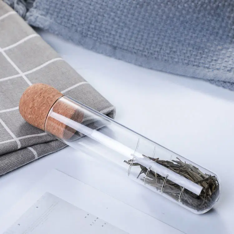 玻璃试管茶包管泡茶办公室茶具过滤器茶叶滤茶器漏斗茶叶茶漏