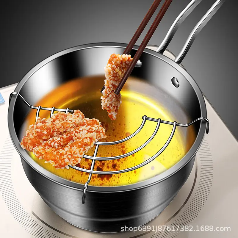 316不锈钢单人蒸锅多功能家用厨房油炸锅煮面小锅宿舍学生单人锅