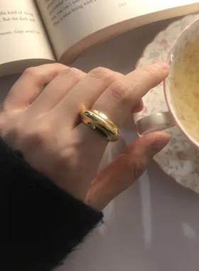 韩国东大门时尚凹凸面戒指女潮流嘻哈网红食指指环港风街拍首饰