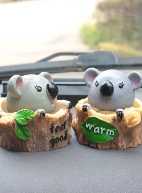 弹簧摇头公仔卡通摆件车载树脂工艺品汽车摆件车内装饰用品