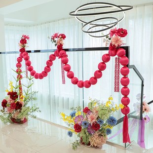 饰别墅阳台创意拉花新房卧室婚房布置套装 结婚楼梯扶手装 婚庆用品