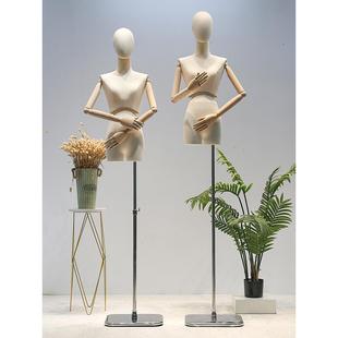 扭腰半身模特道具女全身服装店橱窗假人台女装模特人偶架子展示架