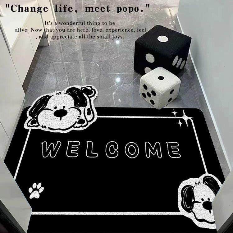 卡通入户门地垫丝圈进门玄关脚垫子黑色系家用蹭土蹭泥地毯可裁剪,家庭/个人清洁工具,地垫,淘宝优惠券,粉丝福利购,淘宝优惠卷