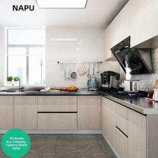 小户型简约现代不锈钢整体厨房橱柜家用经济型灶台柜子定做定制