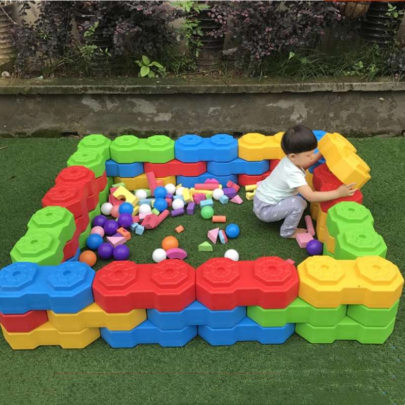 八角造景大积木砖幼儿园儿童大型塑料积木户外玩具建构区搭建材料