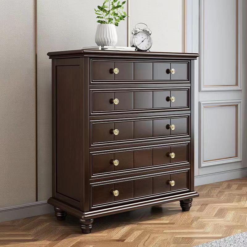 美式斗柜实木收纳储物柜客厅靠墙小柜子卧室五斗餐边柜置物架斗橱