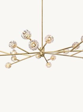 RH全铜客厅吊灯北欧网红水晶灯分子灯简约现代轻奢卧室餐厅灯