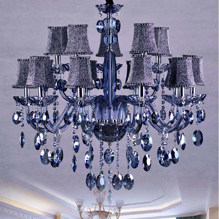 欧式水晶客厅灯后现代简约餐厅灯具美式别墅蜡烛卧室大气吊灯