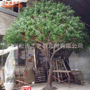 大型玻璃钢仿真橄榄树仿真绿植人造橄榄树餐厅学校室内户外装饰