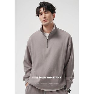 半拉链卫衣套装 休闲裤 男秋冬2025新款 外套 休闲运动长袖 第四区