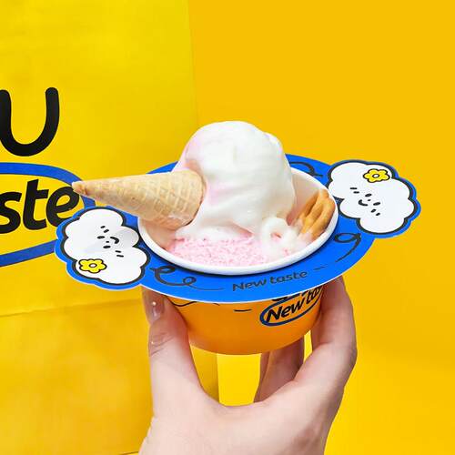 网红gelato冰淇淋纸杯定制碗雪糕甜筒托盘冰激凌盒子打包盒子商用