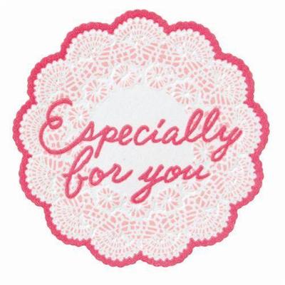 韩国官网同款粉色蕾丝齿轮款ESPECIALLY FOR YOU封口贴/装饰贴纸