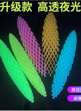 新伸缩变形弹力网夜光彩色儿童益智解压变形蠕虫popit弹力网玩具