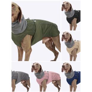 狗狗高领秋冬加厚棉衣杜宾魏玛大中小型犬户外防水防风法斗冲锋衣