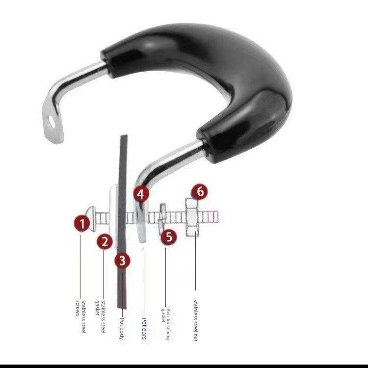 一对改良电锅内衬锅耳铆钉锅双耳防烫木实心钢3蒸锅柄,厨房/烹饪用具,锅具可拆卸把手,淘宝优惠券,粉丝福利购,淘宝优惠卷