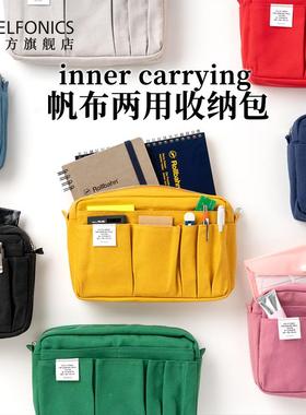 日本Delfonics文具收纳包帆布笔袋ins潮手账包大容量（配肩带）