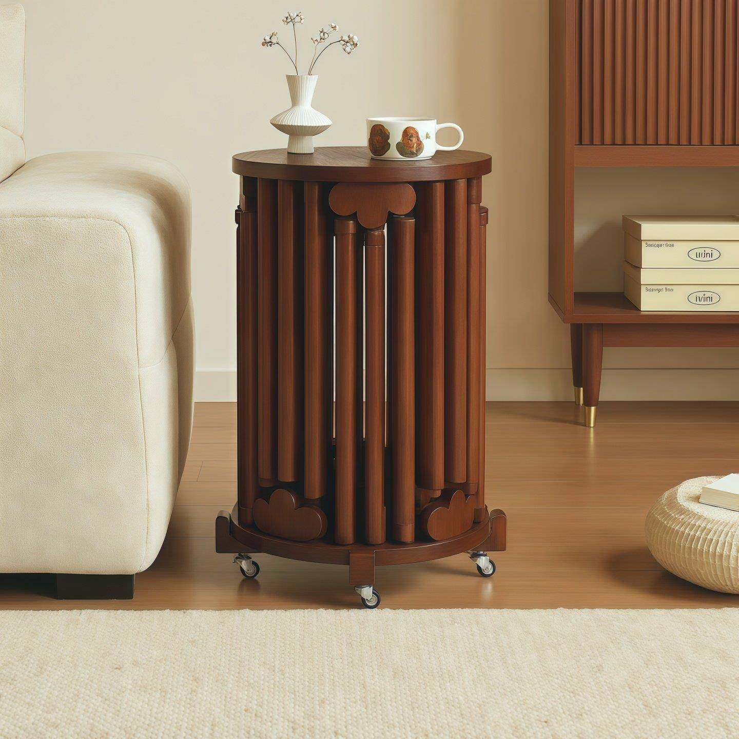 实木可叠放凳子茶几组合圆凳叠叠乐餐桌待客备用凳带滑轮折叠椅子,住宅家具,矮凳,淘宝优惠券,粉丝福利购,淘宝优惠卷