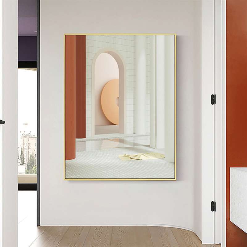 建筑趣意 现代简约玄关装饰画3D立体空间抽象建筑挂画北欧走廊画图片