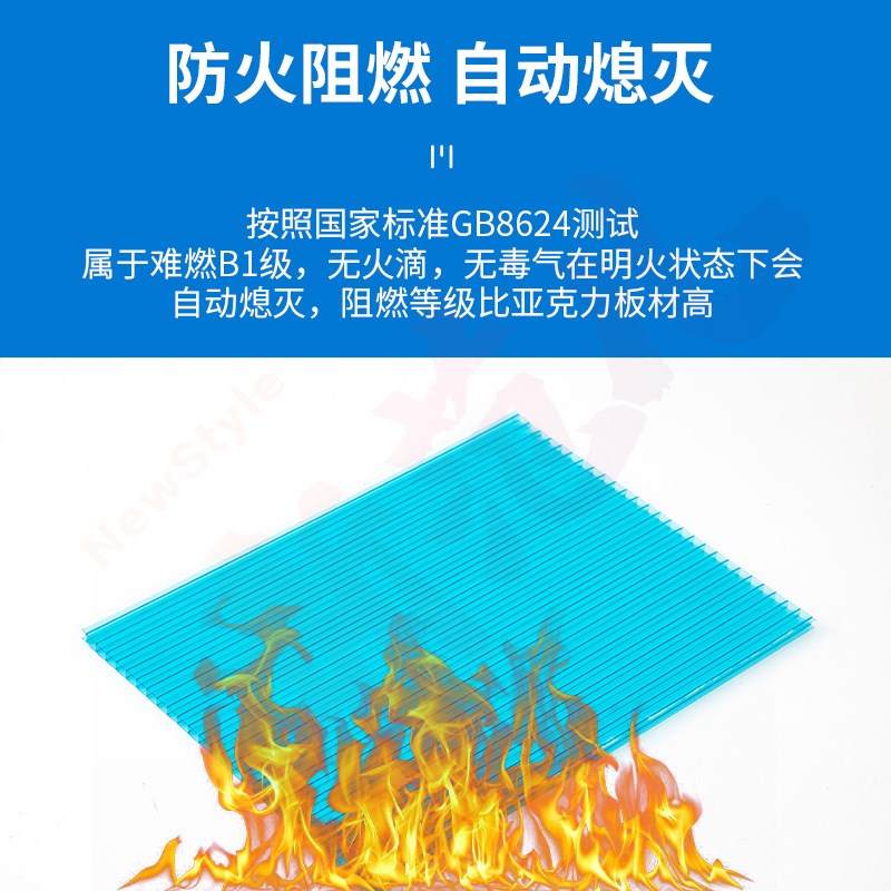 pc阳光板温室大棚玻璃温室大棚雨棚平板全透光采光板双层