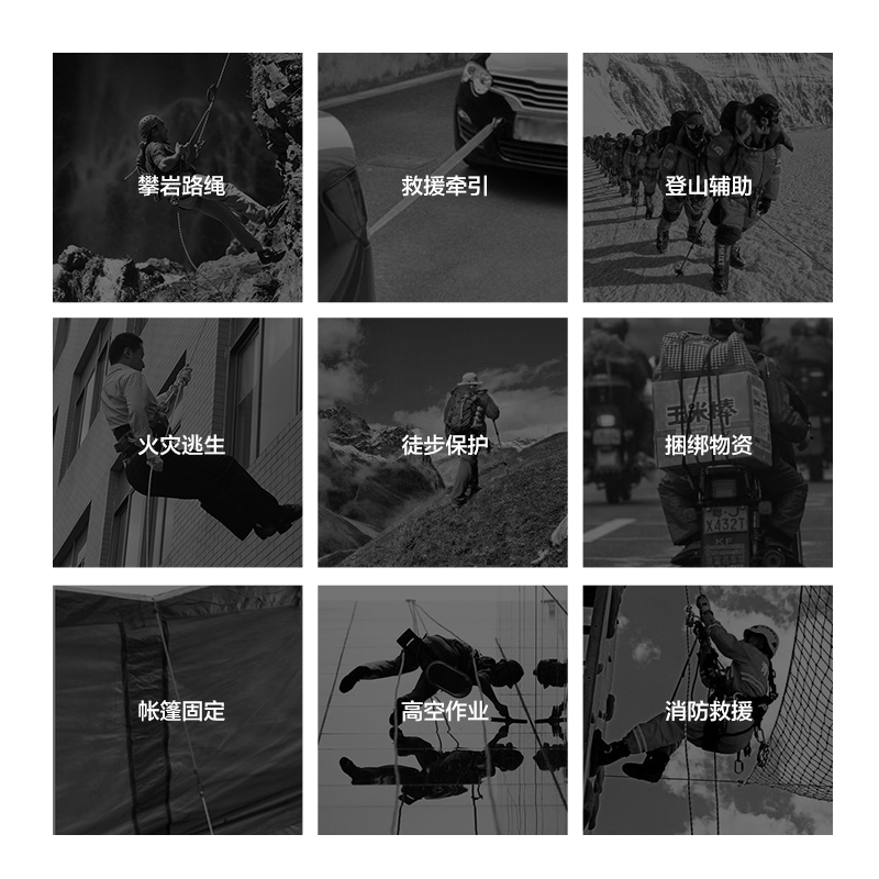 高楼应急缓降火灾逃生绳安全绳消防家用绳索户外钢丝内芯救生套装