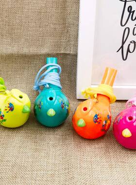 七彩水鸟口哨儿童叫声哨子加水变声音乐器玩具喇叭鸟笛子怀旧玩具