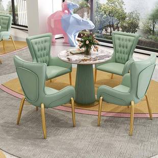 轻奢洽谈桌椅售楼处奶茶店组合休闲聚会小圆桌办公室接待桌椅组合