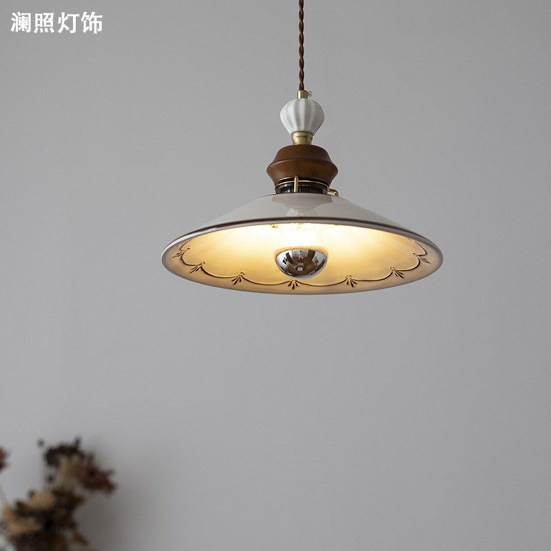 法式中古手绘陶瓷吊灯复古餐厅玄关餐桌创意个性吧台书房单头灯具,家装灯饰光源,客厅吊灯,淘宝优惠券,粉丝福利购,淘宝优惠卷