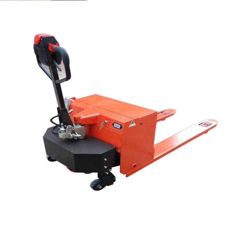 供定叉宽0.8米1米1.3米电动升降托盘车 宽叉脚半自动堆高搬运叉车