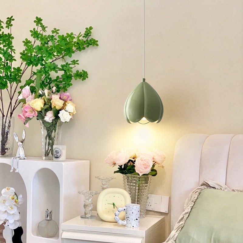 花苞餐厅吊灯法式奶油风温馨浪漫卧室床头灯艺术个性网红吊线灯具,家装灯饰光源,客厅吊灯,淘宝优惠券,粉丝福利购,淘宝优惠卷