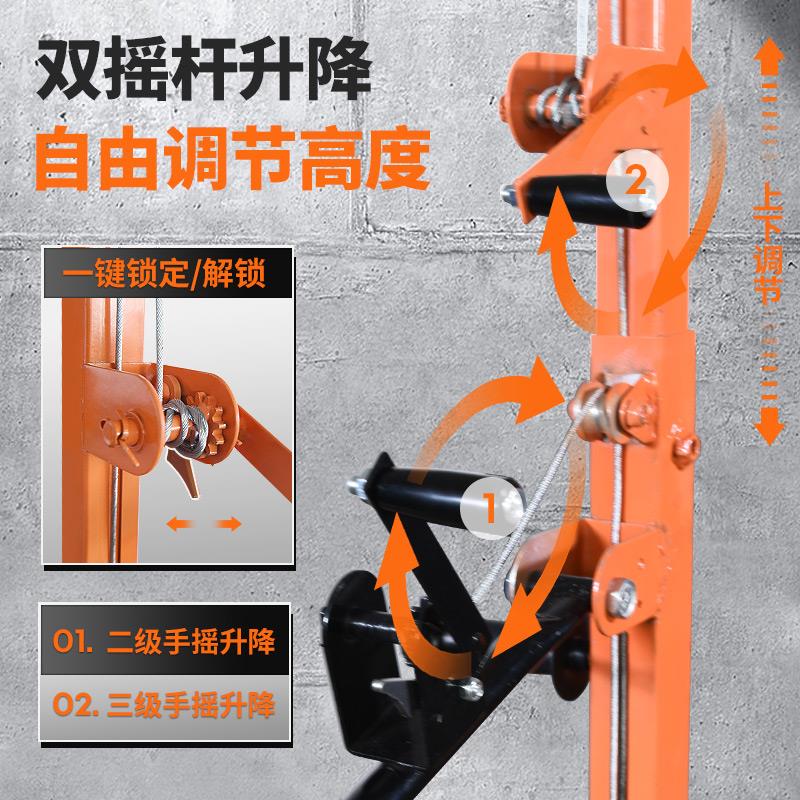 尚得力电锤支架吊顶打孔神器液压升降式打眼伸缩自动天花板冲击钻