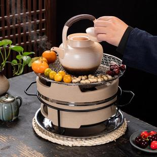煮茶器碳火炉煮茶壶烧烤炭炉小泥炉户外 围炉煮茶家用室内全整套装