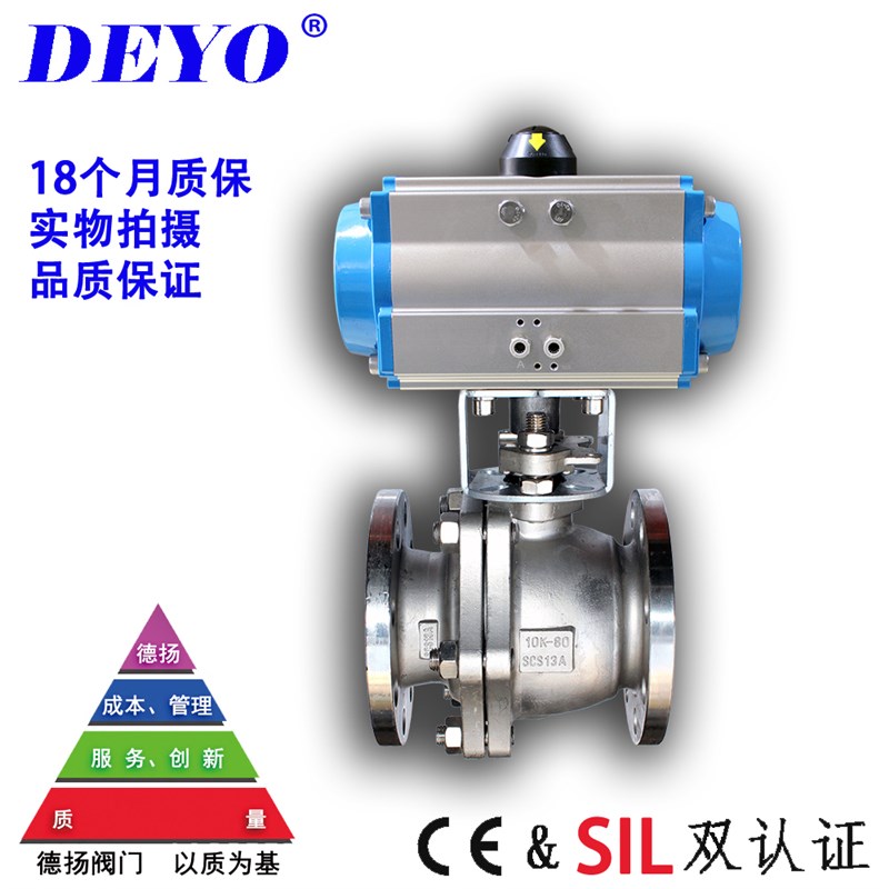 JIS气动日标球阀,ANSI美标法兰球塞阀,10/20K,150/300LB不锈钢