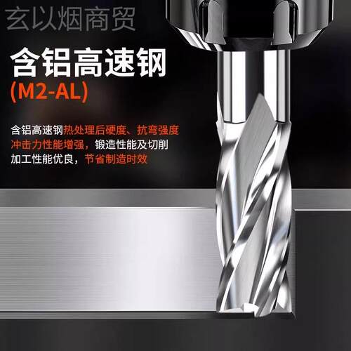高钢速全磨4刃白钢加立铣刀RCB长控含铝CNC数加工铣刀