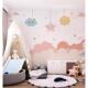 j8儿墙纸粉色房壁画云WPT卡朵孩墙布星星公主童房太阳卧女室壁g3