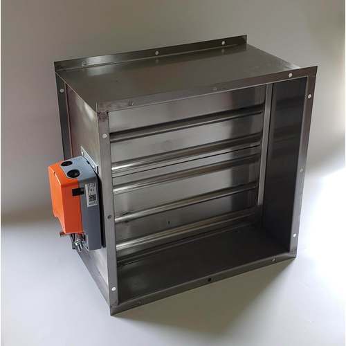 不锈钢304#电动密闭风阀，高防护等级低泄漏率小于1%，法兰式自动