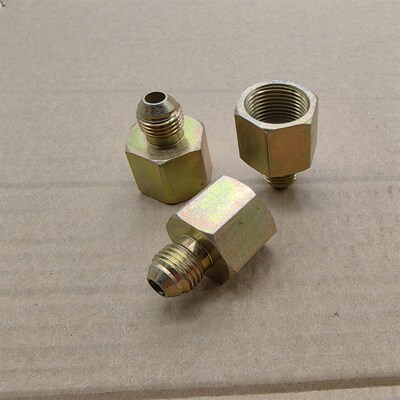 外丝美标9/16D型-转内丝M20*1.5压力表转接头铁材料外表镀锌20916