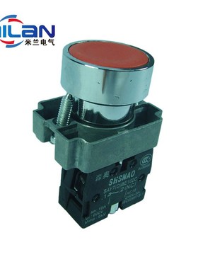 上海森奥 按钮开关 SAY7-D XB2-BA42C 复位 平钮 1NC 1常闭 红色