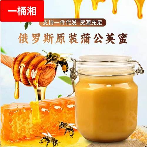 蒲公英蜂蜜500g结晶蜂蜜源头厂家蒲公英结晶蜜卡扣瓶原蜜