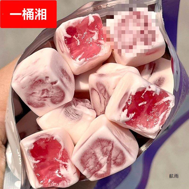 50包 超好吃 夹心软糖白桃味草莓什锦果汁糖果高颜值爆浆小零食品