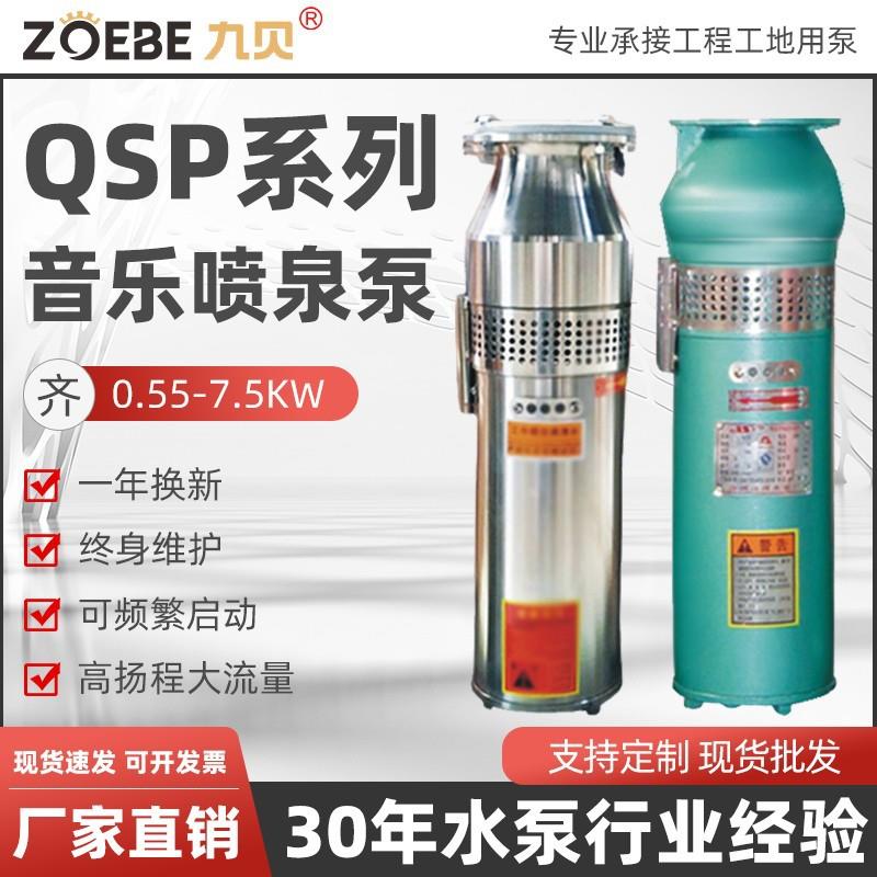 国标不锈钢QSP喷泉泵高扬程景观喷泉水泵工程音乐不锈钢潜水泵