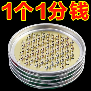 蚊香盘加厚大号不锈钢蚊香防火托耐高温蚊香架细密锯齿蚊香盒 新款
