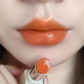 清透橘色口红长效保湿 适合干唇 淡化唇纹防水不易沾杯润唇膏