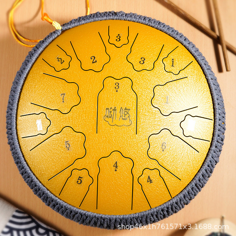 【鹿鸣C调 外贸】空灵鼓15音14寸莲花玄空鼓钢舌鼓色空鼓打击乐器,乐器/吉他/钢琴/配件,空灵鼓,淘宝优惠券,粉丝福利购,淘宝优惠卷