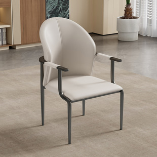 现代轻奢茶椅茶室高端主人椅餐桌家用休闲软包靠背椅餐椅太师椅子