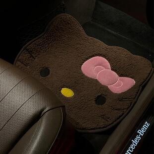 可爱猫咪汽车脚垫女吸水防滑福斯宾士后排通用可爱卡通车载装饰