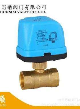 电动球阀 电动二通阀 水暖 地暖 蓝色401生产厂家DN15-50缩口径