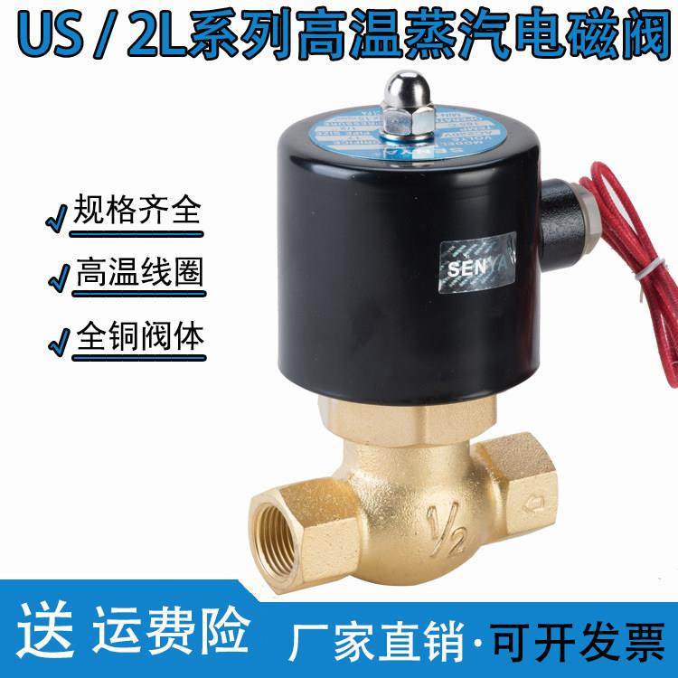全铜耐高温蒸汽电磁阀控制电阀2L/US-15 20 25 32 4 6分1寸半220v